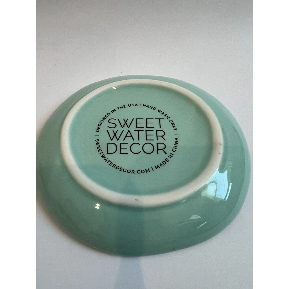 Boss Lady Jewelry Dish Trinket Mint Round Gold Ceramic Inspirational 4x4